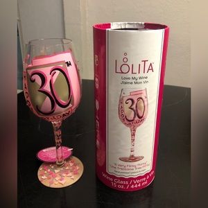 Lolita 30th Birthday wine glass